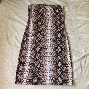 Snake print dress